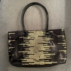 Venus Black & Gold Sequin Tote bag